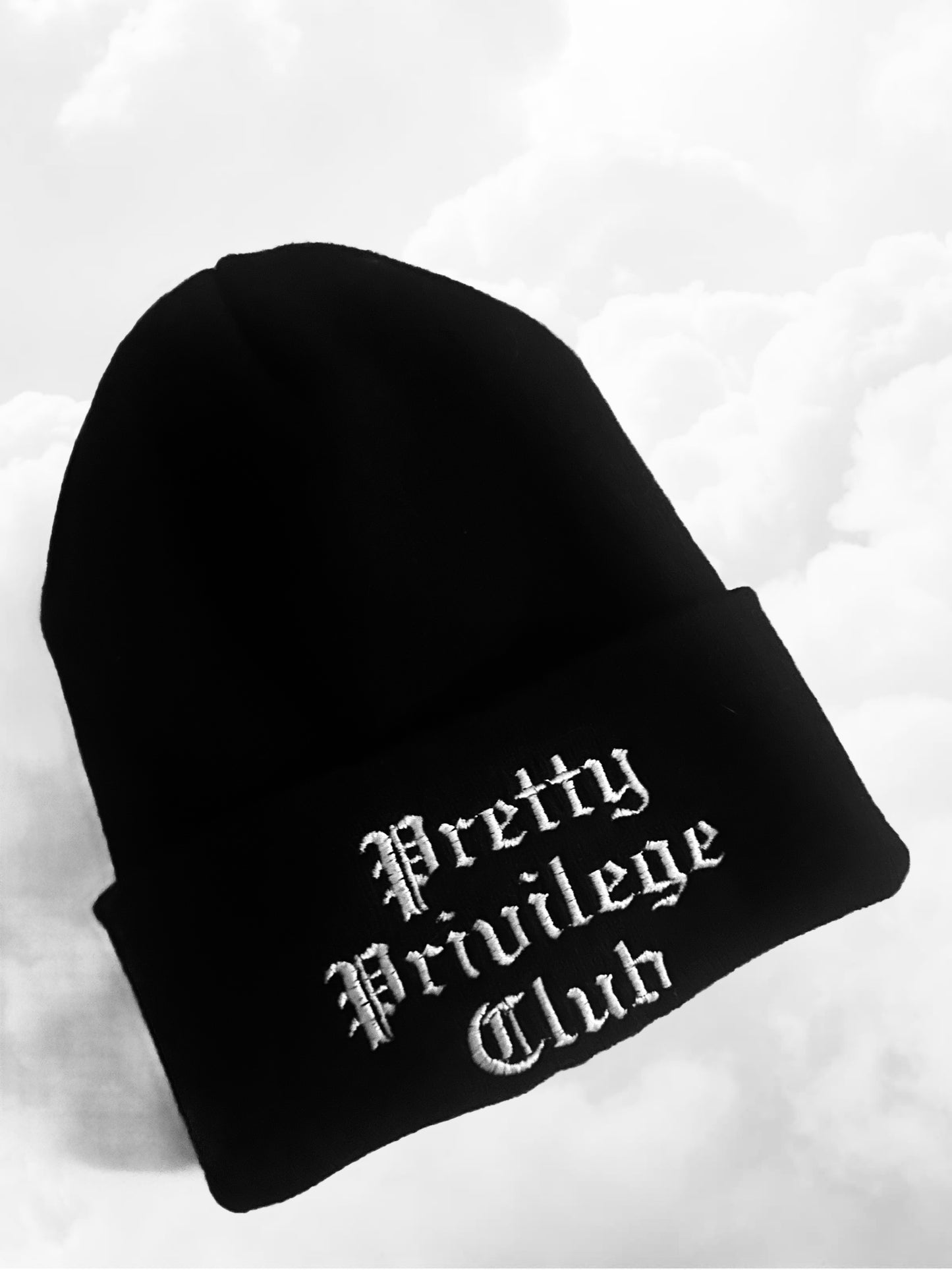 Black Pretty Privilege Club Beanie